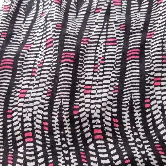 Unbranded Other - Swim Beach Flowy Pants Womens Medium Black Pink Wide Leg Elastic Waist Tie
